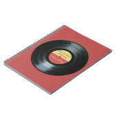 黒いレコードの効果-ビニールのノートの幾日 ノートブック (左側)