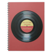 黒いレコードの効果-ビニールのノートの幾日 ノートブック (正面)