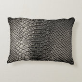 黒いレザーのテクスチャ、バックグラウンド使用。 アクセントクッション (裏面)