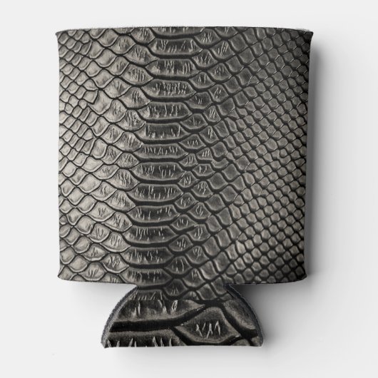 黒いレザーのテクスチャ、バックグラウンド使用。 缶クーラー (正面)