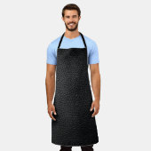 黒いレザーテクスチャとバックグラウンドレザー、テクスチャ エプロン (着用した状態)