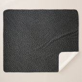 黒いレザーテクスチャとバックグラウンドレザー、テクスチャ シェルパブランケット (正面(横))