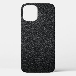 黒いレザーテクスチャとバックグラウンドレザー、テクスチャ iPhone 12ケース