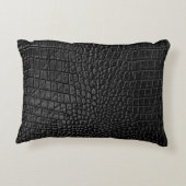 黒いレザーテクスチャ アクセントクッション (裏面)