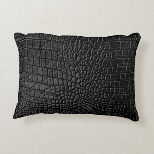 黒いレザーテクスチャ アクセントクッション (裏面)