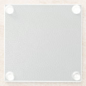 黒いレザーテクスチャ ガラスコースター (裏面)