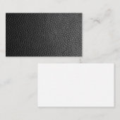 黒いレザーテクスチャ ロイヤリティカード (正面/裏面)