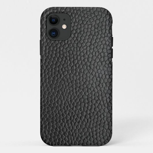 黒いレザーテクスチャ Case-Mate iPhoneケース (裏面)