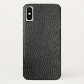 黒いレザーテクスチャ Case-Mate iPhoneケース (裏面)