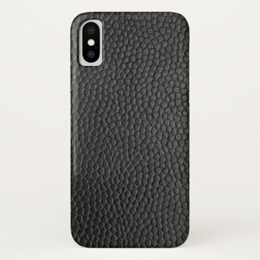 黒いレザーテクスチャ Case-Mate iPhoneケース (裏面)