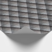 黒いレザールックパターン ラッピングペーパー (角)