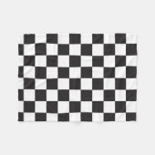 黒いレジ係パターンフリース フリースブランケット (正面(横))