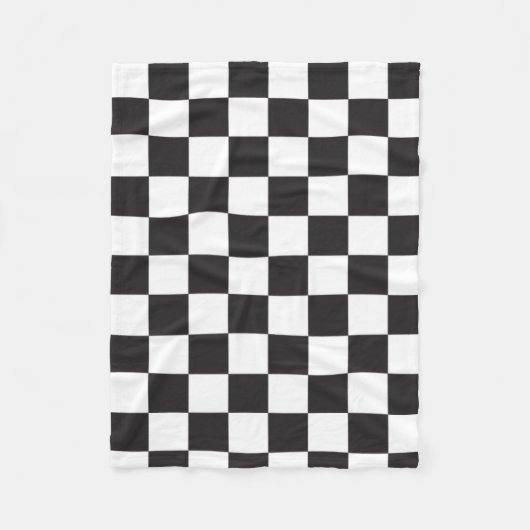 黒いレジ係パターンフリース フリースブランケット (正面)
