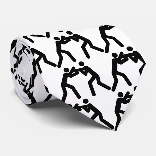 黒いレスリングのスポーツアイコン ネクタイ (ロール)
