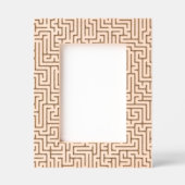 黒いレトロの幾何学的パターン レーザー彫刻フレーム (正面)