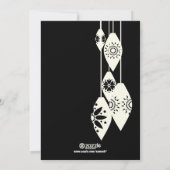 黒いレトロメリーと明るい家族のフォトカード シーズンカード (裏面)