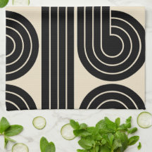 黒いレトロ抽象芸術線