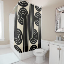 黒いレトロ抽象芸術線