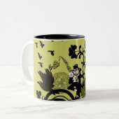 黒いレプラコーン ツートーンマグカップ (正面左)