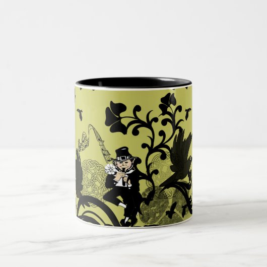 黒いレプラコーン ツートーンマグカップ (中央)