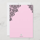 黒いレースのついたトゥシューズの招待状 招待状 (裏面)