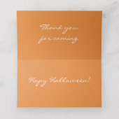 黒いレースのハロウィーンイラストレーション プレイスカード (内部開封)