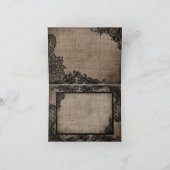 黒いレースのバーラップのモダンなゴシックは感謝していしています サンキューカード (内部)