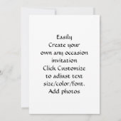 黒いレースの上に赤い蝶 招待状 (裏面)