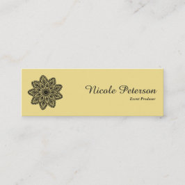 黒いレースの円形のオーナメント スキニー名刺