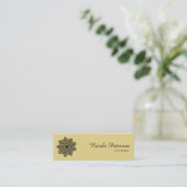 黒いレースの円形のオーナメント スキニー名刺 (スタンド正面)