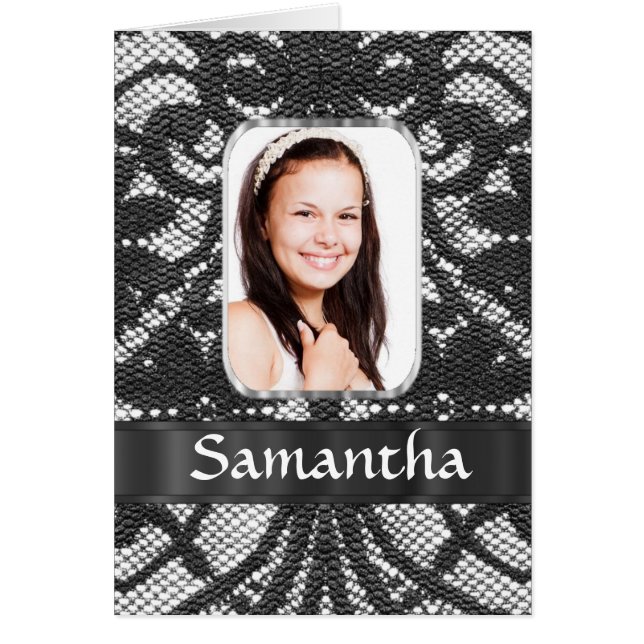 黒いレースの写真の背景 (正面)