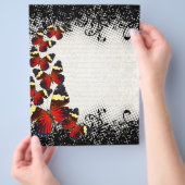 黒いレースの赤い蝶 チラシ (手)