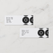 黒いレースパターンデザイン。 カスタム スキニー名刺 (正面/裏面)