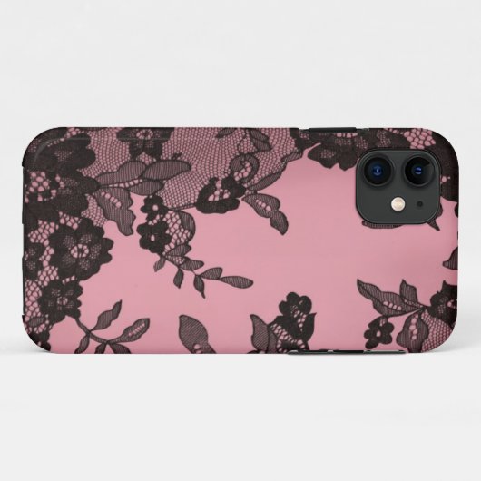 黒いレース Case-Mate iPhoneケース (裏面(横))