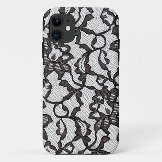 黒いレースiPhone4の箱 Case-Mate iPhoneケース (裏面)