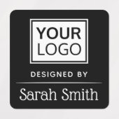 黒いロゴと文字（デバイダーラベル付き） ラベル (デザイン2)