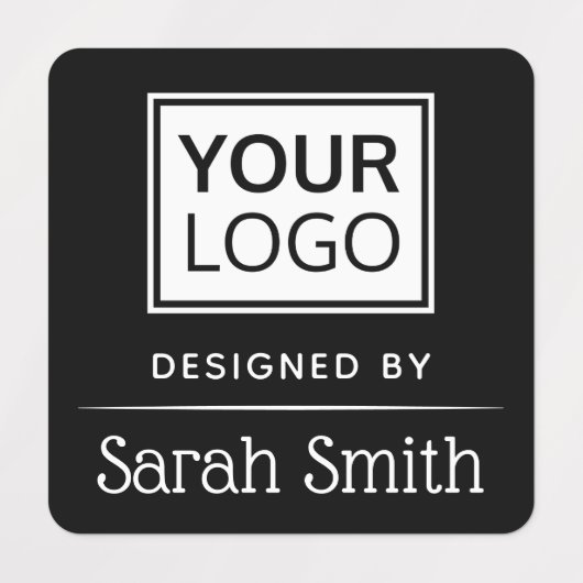 黒いロゴと文字（デバイダーラベル付き） ラベル (デザイン1)