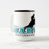 黒いロゴの大きなコーヒーマグ ツートーンマグカップ (正面左)