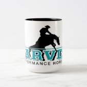 黒いロゴの大きなコーヒーマグ ツートーンマグカップ (中央)