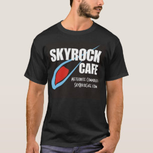 黒いロゴの黒いTシャツ Tシャツ