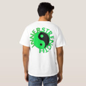 黒いロゴのinnerstrengthの白 tシャツ (裏面フル)