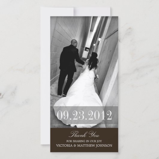 黒いロマンス | 結婚サンキューカード サンキューカード (正面)