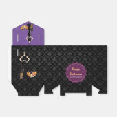 黒いロングドレスパープルとハロウィーンレディーウィッチ フェイバーボックス (折り畳みなし)