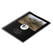 黒いローターシルエットシルエットモノグラムフォト ノートブック (左側)