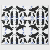 黒いワタリガラスのカラスの神話の鳥のバイキングのぺてん師の異教徒 ラッピングペーパー (フラット)