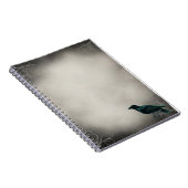 黒いワタリガラスのゴシック様式ノート ノートブック (右側)