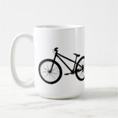 黒いヴィンテージのマウンテンバイクのマグ コーヒーマグカップ (左)