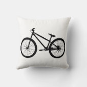 黒いヴィンテージのマウンテンバイクの枕 クッション (裏面)