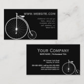 黒いヴィンテージの自転車 名刺 (正面/裏面)