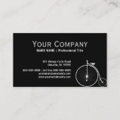 黒いヴィンテージの自転車 名刺 (裏面)